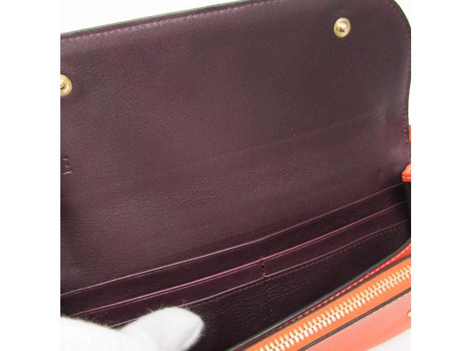 Portafoglio in pelle con catena/spalla Loewe Gate per donne in arancione - vista 15