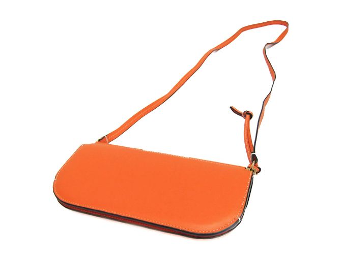 Portafoglio in pelle con catena/spalla Loewe Gate per donne in arancione - vista 3