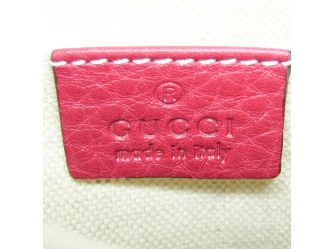 Zaino in pelle e bambù per donne Gucci Bamboo 387149 Rosso - vista 11
