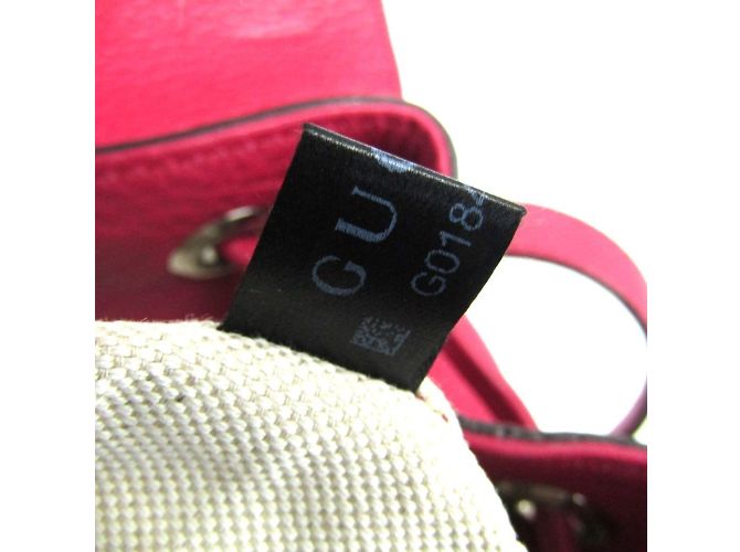 Zaino in pelle e bambù per donne Gucci Bamboo 387149 Rosso - vista 13