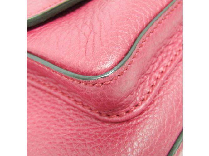 Zaino in pelle e bambù per donne Gucci Bamboo 387149 Rosso - vista 3
