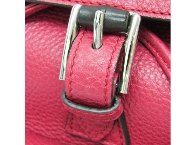 Zaino in pelle e bambù per donne Gucci Bamboo 387149 Rosso - vista 4