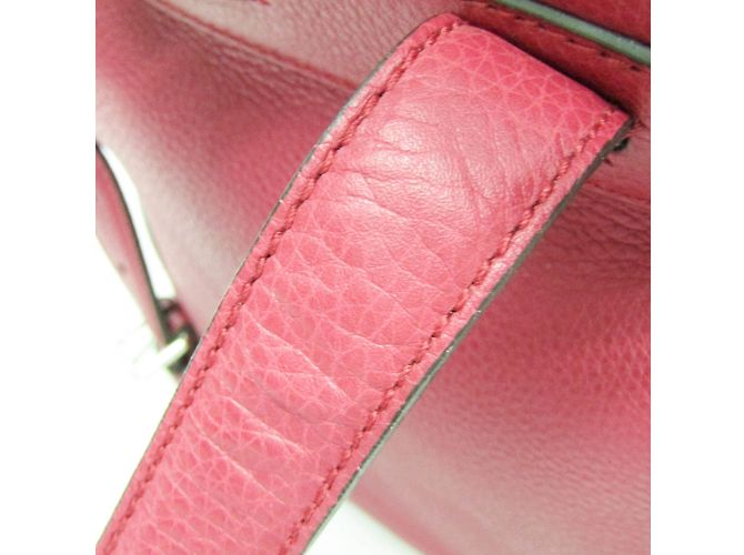 Zaino in pelle e bambù per donne Gucci Bamboo 387149 Rosso - vista 5