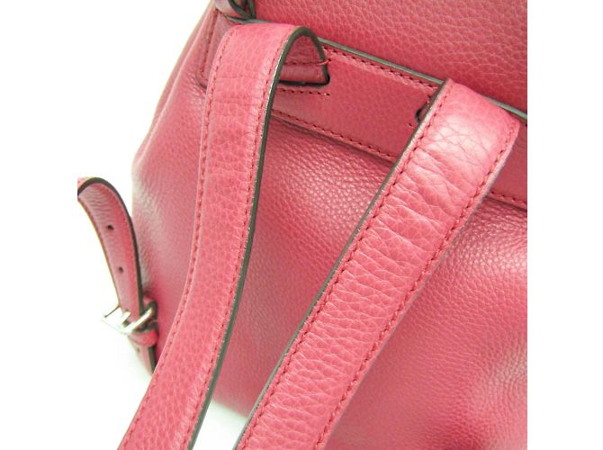 Zaino in pelle e bambù per donne Gucci Bamboo 387149 Rosso - vista 6