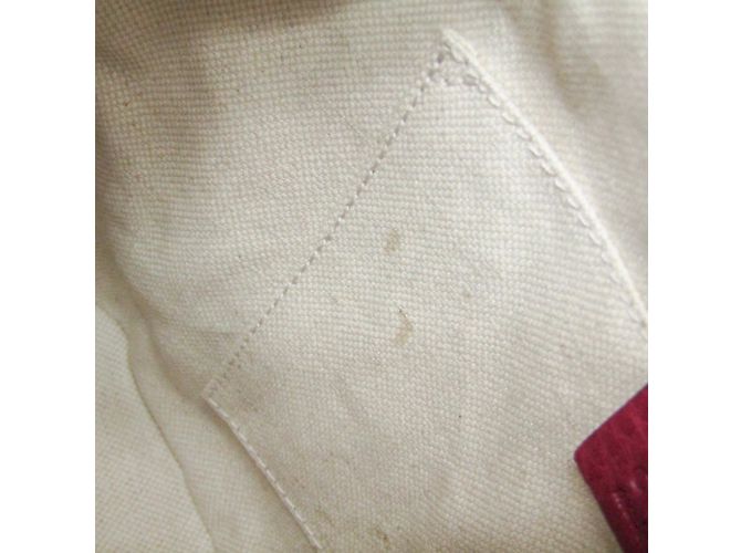Zaino in pelle e bambù per donne Gucci Bamboo 387149 Rosso - vista 9