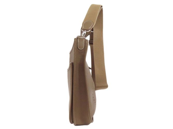 Borsa a spalla Hermès Evelyn 3 PM Etoupe Marrone Taupe - vista 3
