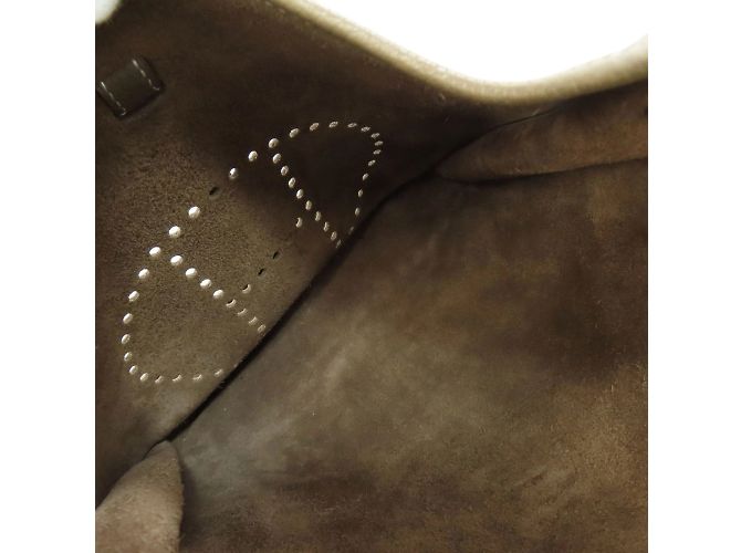 Borsa a spalla Hermès Evelyn 3 PM Etoupe Marrone Taupe - vista 4