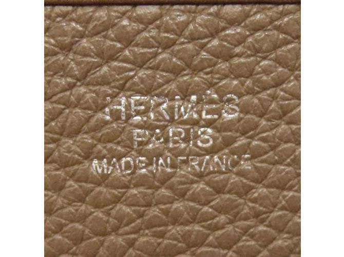 Borsa a spalla Hermès Evelyn 3 PM Etoupe Marrone Taupe - vista 5