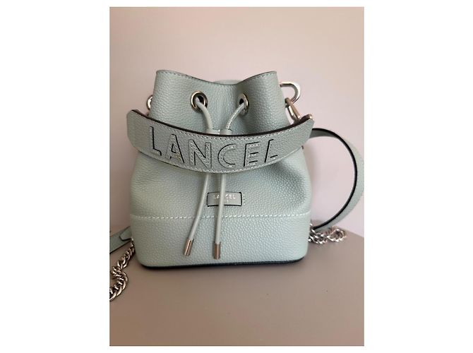 Bolsa balde LANCEL modelo NINON Azul Verde claro - vista 2