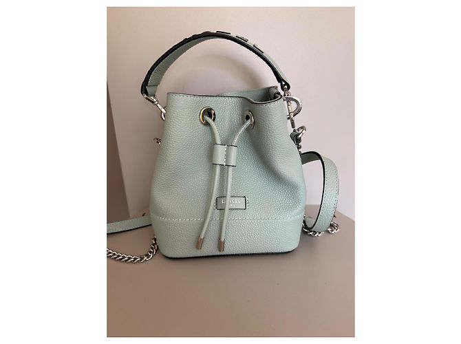 Bolsa balde LANCEL modelo NINON Azul Verde claro - vista 3