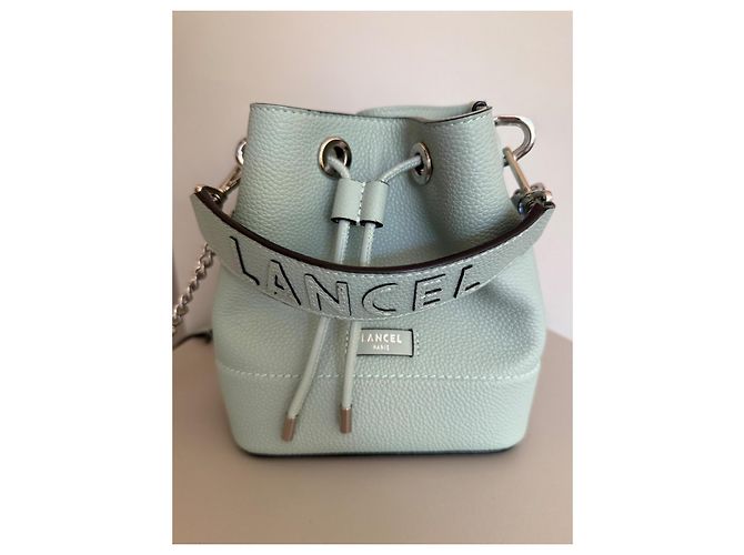 Bolsa balde LANCEL modelo NINON Azul Verde claro - vista 6