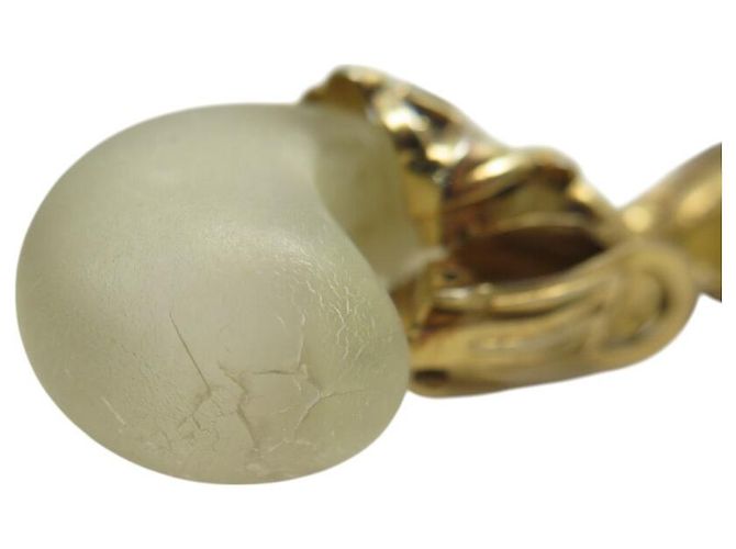 VINTAGE ISABEL CANOVAS CLIP-ON BLUMEN OPALE DROP-OHRRINGE Golden - Ansicht 10