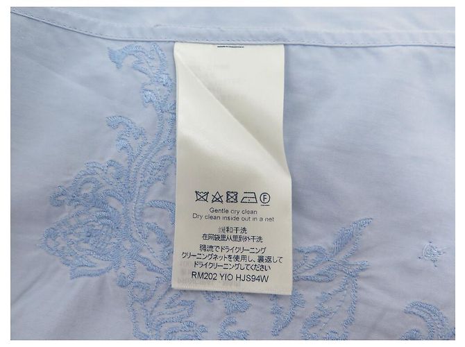 NUOVA CAMICIA LOUIS VUITTON HJS94W BLOSSOM LV BLU M 48 - vista 5