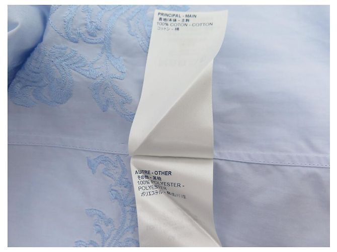 NUOVA CAMICIA LOUIS VUITTON HJS94W BLOSSOM LV BLU M 48 - vista 6