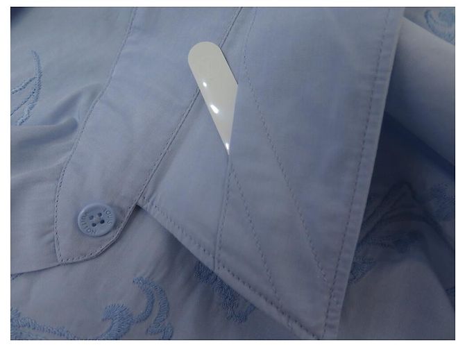 NUOVA CAMICIA LOUIS VUITTON HJS94W BLOSSOM LV BLU M 48 - vista 9