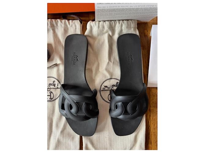Mules Hermès Aloha Nere Nero - vista 2