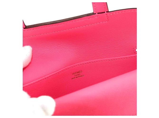 Hermès Borsa a mano e a spalla Hermes Halzan Mini 5 in 1 Rosa - vista 8