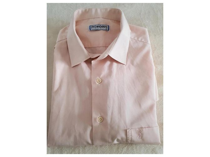 Camicia Yves Saint Laurent Rosa in Cotone Taglia 4 Pesca - vista 5