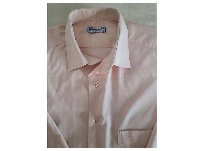 Camicia Yves Saint Laurent Rosa in Cotone Taglia 4 Pesca - vista 6