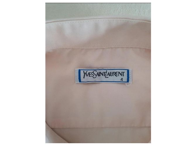 Camicia Yves Saint Laurent Rosa in Cotone Taglia 4 Pesca - vista 7