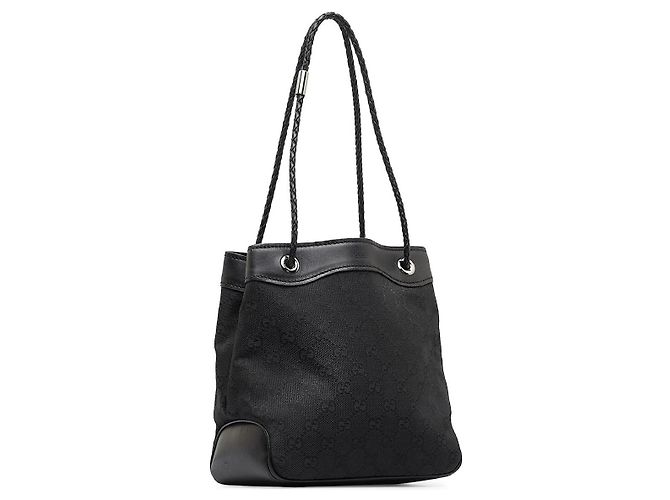 Bolsa Gifford em canvas com logo GG da Gucci Preto - vista 13