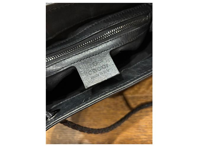 Bolsa Gifford em canvas com logo GG da Gucci Preto - vista 3