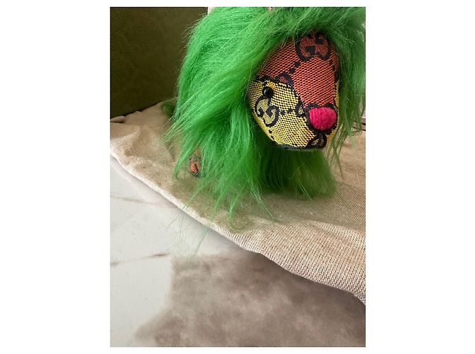 Marmont Gucci Plüschlöwe GG Dekoration Grün Orange - Ansicht 2