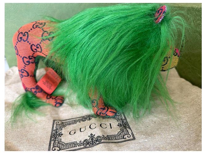 Marmont Gucci Plüschlöwe GG Dekoration Grün Orange - Ansicht 3