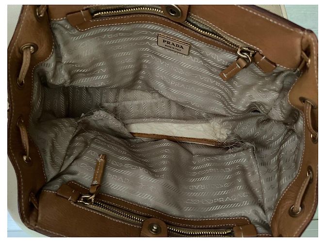 PRADA vintage baby calf leather Beige - view 7