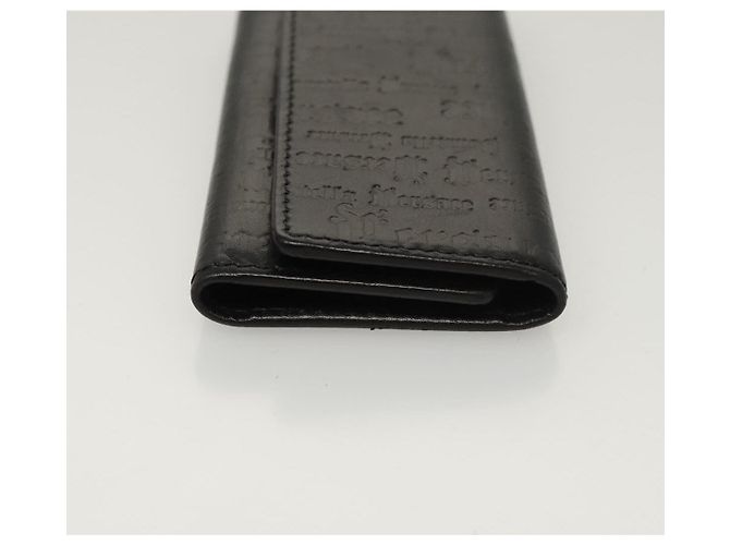 VERSACE Key Case Leather Black Auth ac3800 - view 3