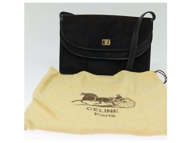 Céline Borsa a Spalla CELINE in Camoscio Blu Navy Auth BA1514 - vista 10
