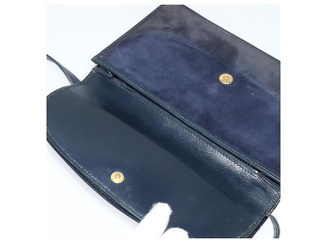 Céline Borsa a Spalla CELINE in Camoscio Blu Navy Auth BA1514 - vista 18