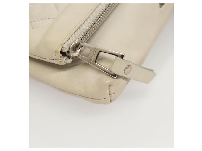 Borsa a spalla in pelle grigia argento Jimmy Choo Chain Auth bs24681 Marrone - vista 4