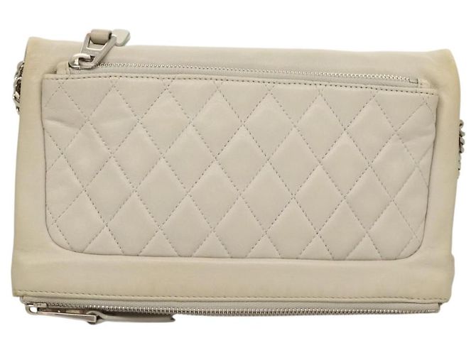 Borsa a spalla in pelle grigia argento Jimmy Choo Chain Auth bs24681 Marrone - vista 6