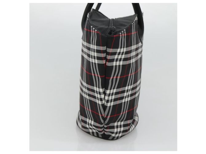 Autre Marque Burberrys Nova Check Tote Bag aus schwarzem und silbernem Nylon, blaue Etikette, authentisch kk486 - Ansicht 3