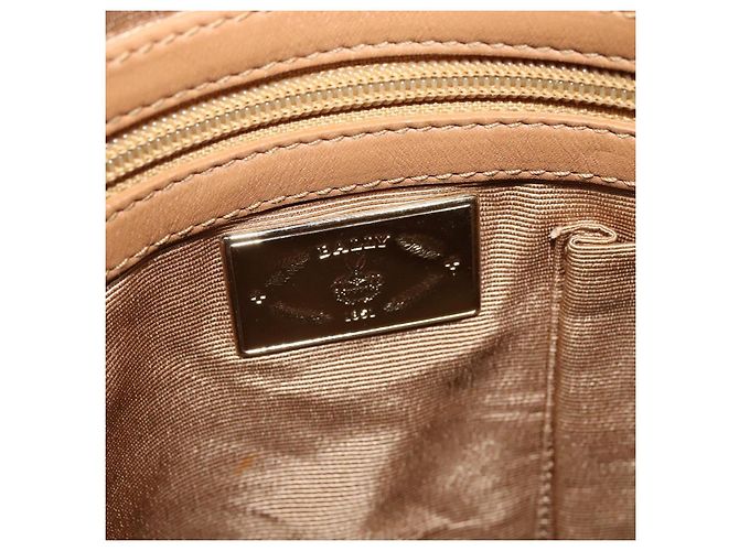 Borsa a mano BALLY in pelle marrone dorato Auth BA1166 D'oro - vista 17