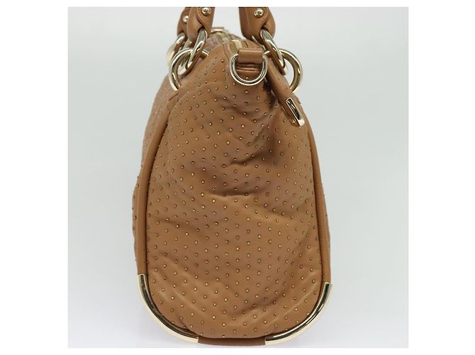 Borsa a mano BALLY in pelle marrone dorato Auth BA1166 D'oro - vista 3