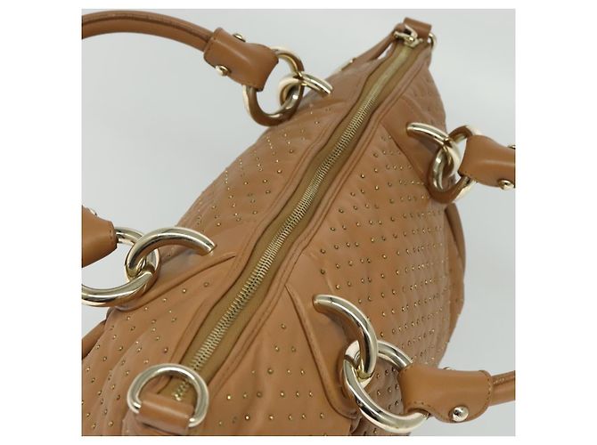 Borsa a mano BALLY in pelle marrone dorato Auth BA1166 D'oro - vista 6