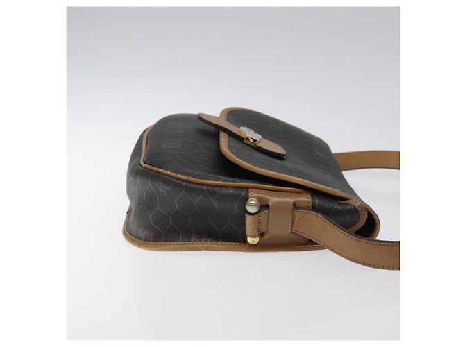 Borsa a spalla in tela a nido d'ape Christian Dior PVC nera e oro Auth 120492 Nero D'oro - vista 3