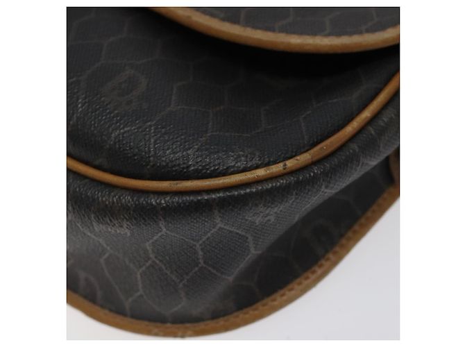 Borsa a spalla in tela a nido d'ape Christian Dior PVC nera e oro Auth 120492 Nero D'oro - vista 8