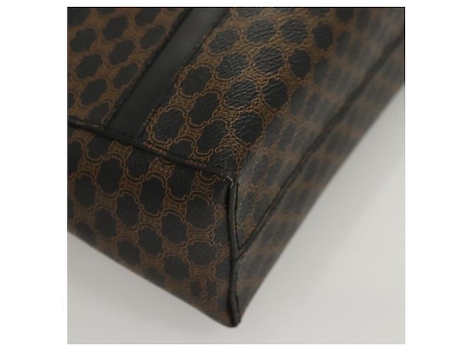 Céline Borsa a spalla in tela Macadam CELINE in pelle PVC nera e dorata Auth 119071 Nero D'oro - vista 11