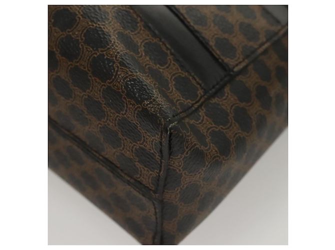 Céline Borsa a spalla in tela Macadam CELINE in pelle PVC nera e dorata Auth 119071 Nero D'oro - vista 12