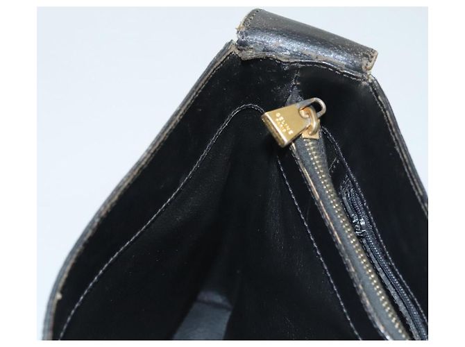 Céline Borsa a spalla in tela Macadam CELINE in pelle PVC nera e dorata Auth 119071 Nero D'oro - vista 16