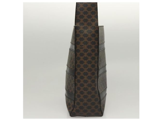 Céline Borsa a spalla in tela Macadam CELINE in pelle PVC nera e dorata Auth 119071 Nero D'oro - vista 5