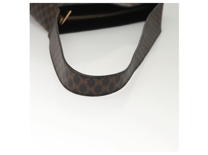 Céline Borsa a spalla in tela Macadam CELINE in pelle PVC nera e dorata Auth 119071 Nero D'oro - vista 8