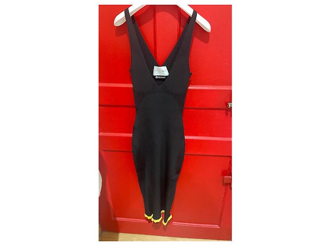 Autre Marque AZ Factory Strickkleid schwarz gelb - Ansicht 2