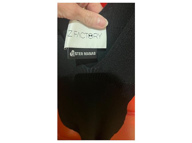 Autre Marque AZ Factory Strickkleid schwarz gelb - Ansicht 3