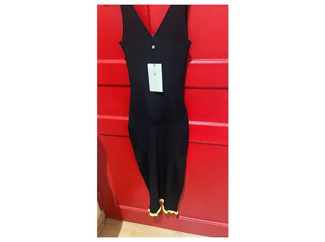 Autre Marque AZ Factory Strickkleid schwarz gelb - Ansicht 4