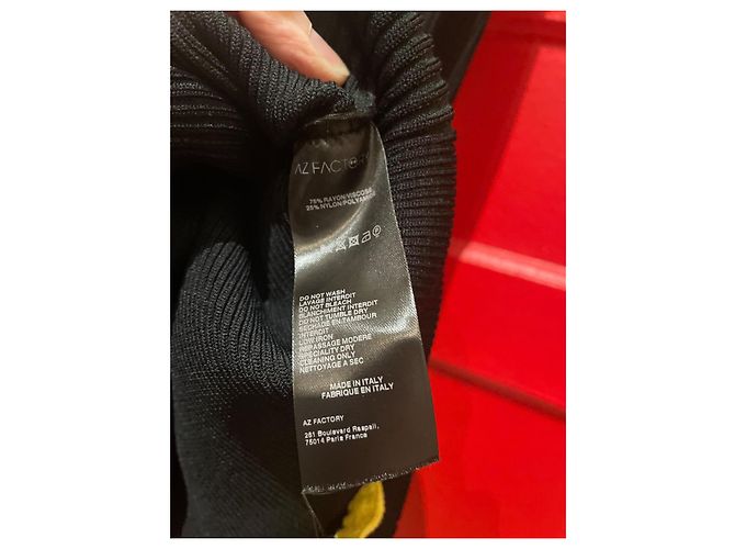 Autre Marque AZ Factory Strickkleid schwarz gelb - Ansicht 9
