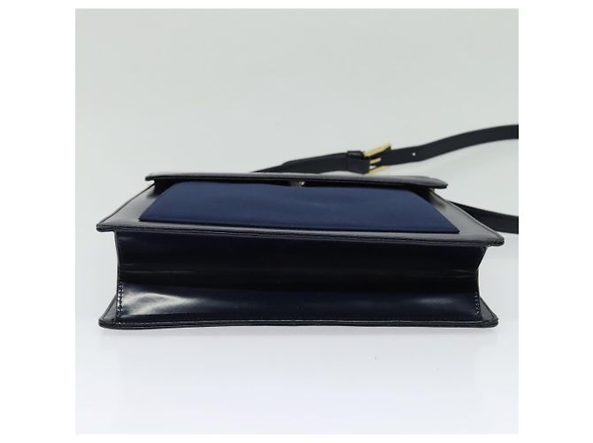 Borsa a spalla SAINT LAURENT in pelle blu e oro Auth bs24959 D'oro - vista 2